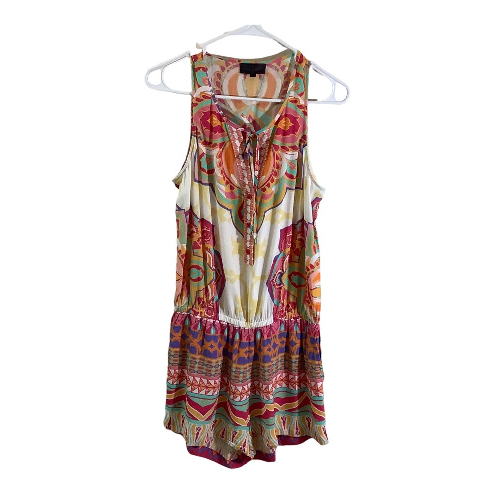 Hale Bob Floral Print Romper w/ Pockets